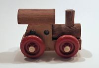 Kleine houten locomotief